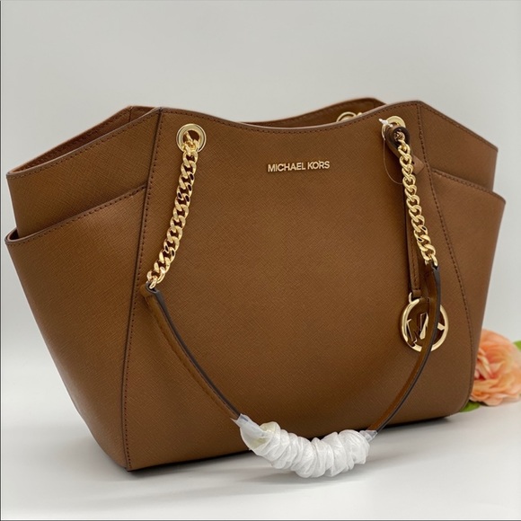 MICHAEL KORS LG CHAIN SHOULDER TOTE LUGGAGE - Picture 13 of 16